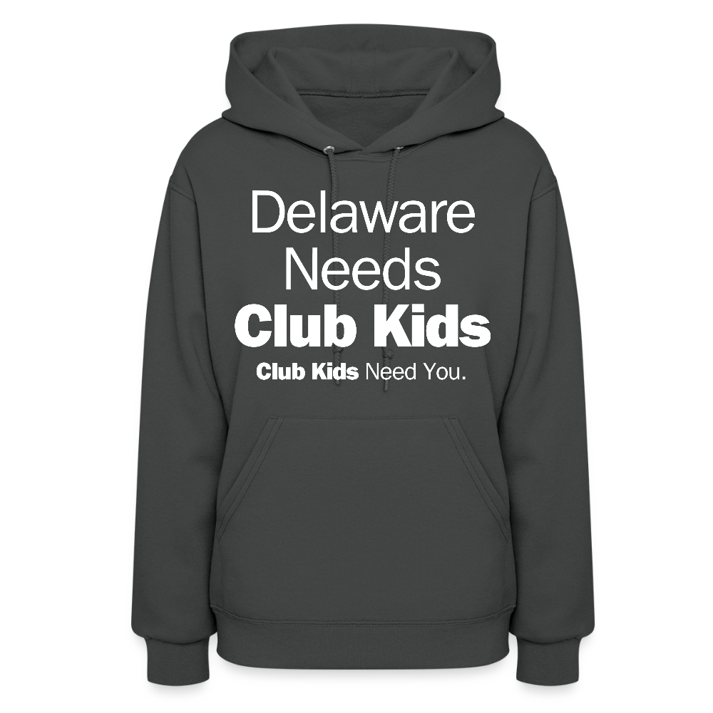 Delaware Needs Club Kids Women's Hoodie - asphalt