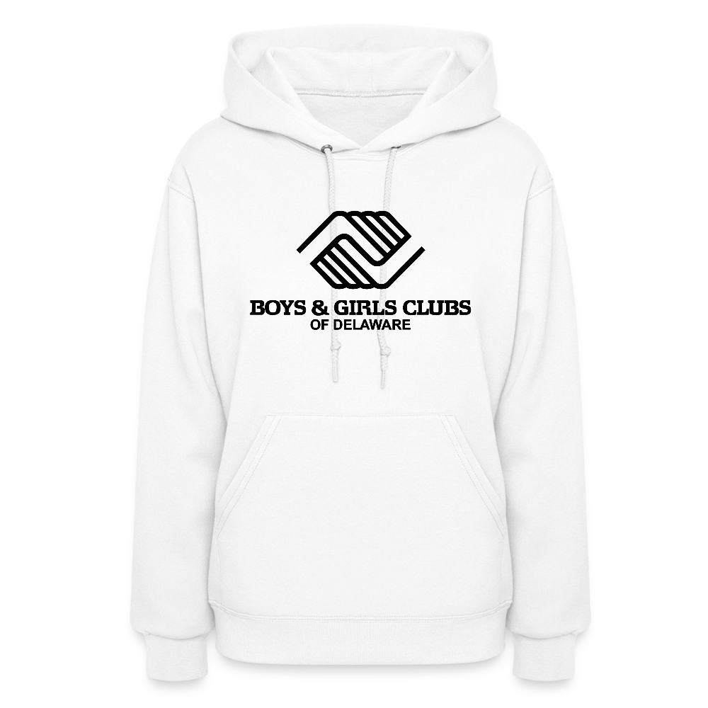 LOGO ONLY Women's Hoodie - white