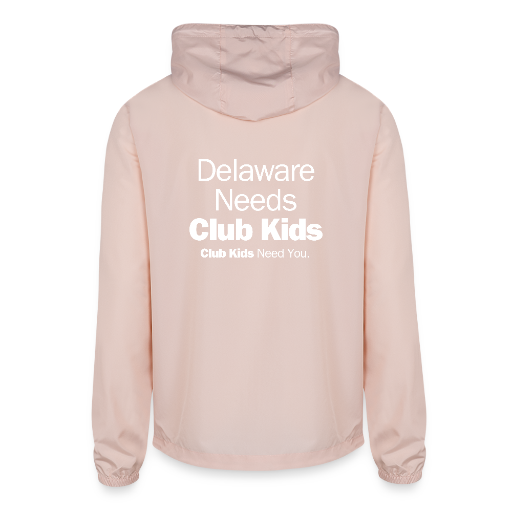 BGCDE Club Kids Need You Unisex Lightweight Windbreaker Jacket - blush pink 