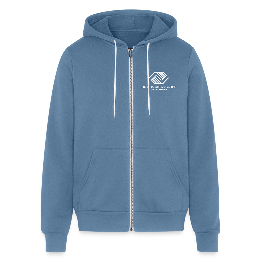 BGCDE Club Kids Need You Unisex Full Zip Hoodie - steel blue
