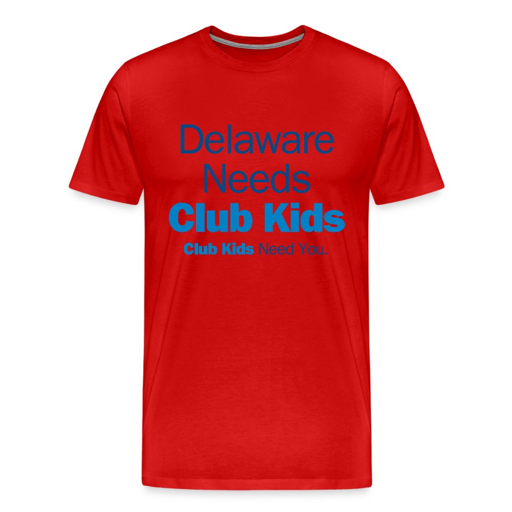 Delaware Needs Club Kids Men's Premium T-Shirt - red