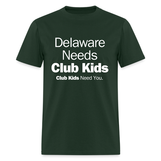 Delaware Needs Club Kids Men's T-Shirt | GILDAN 5000 - forest green