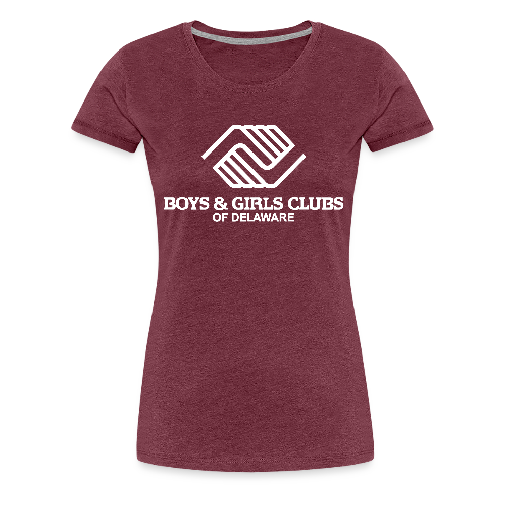 LOGO ONLY Women’s Premium T-Shirt - heather burgundy