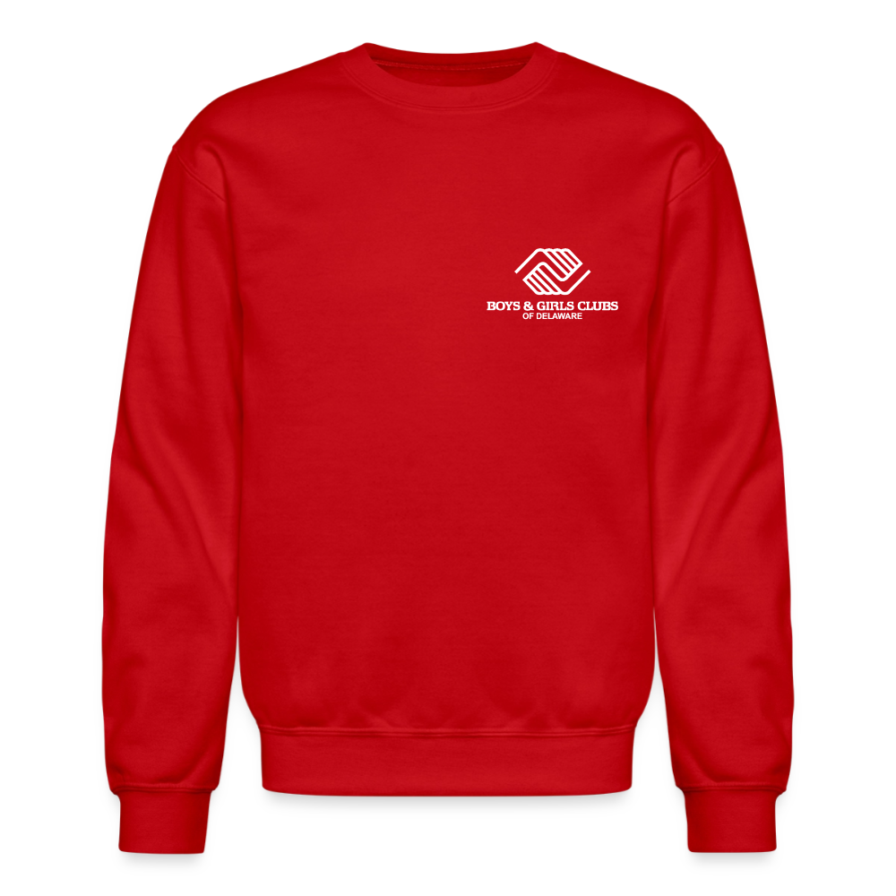 BGCDE Club Kids Need You BLUE - Dual Sided Crewneck Sweatshirt - red