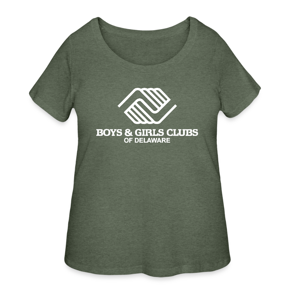 LOGO ONLY Women’s Curvy T-Shirt - heather military green