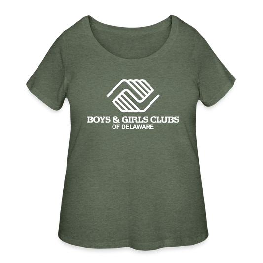 LOGO ONLY Women’s Curvy T-Shirt - heather military green