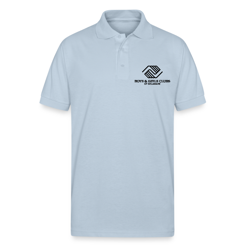 LOGO ONLY Gildan Unisex 50/50 Jersey Polo - light blue
