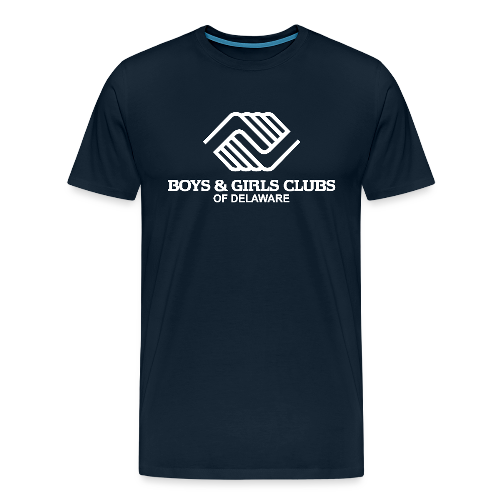LOGO ONLY Men's Premium T-Shirt - deep navy