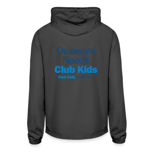 BGCDE Club Kids Need You BLUE- Dual Sided Unisex Lightweight Windbreaker Jacket - graphite