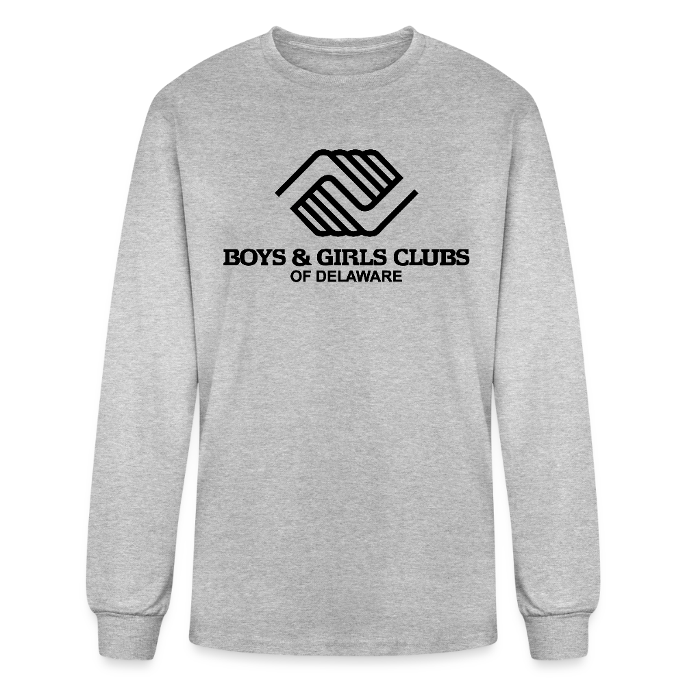 LOGO ONLY Men's Long Sleeve T-Shirt - heather gray