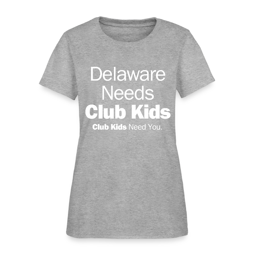 Delaware Needs Club Kids Women's T-Shirt - heather gray