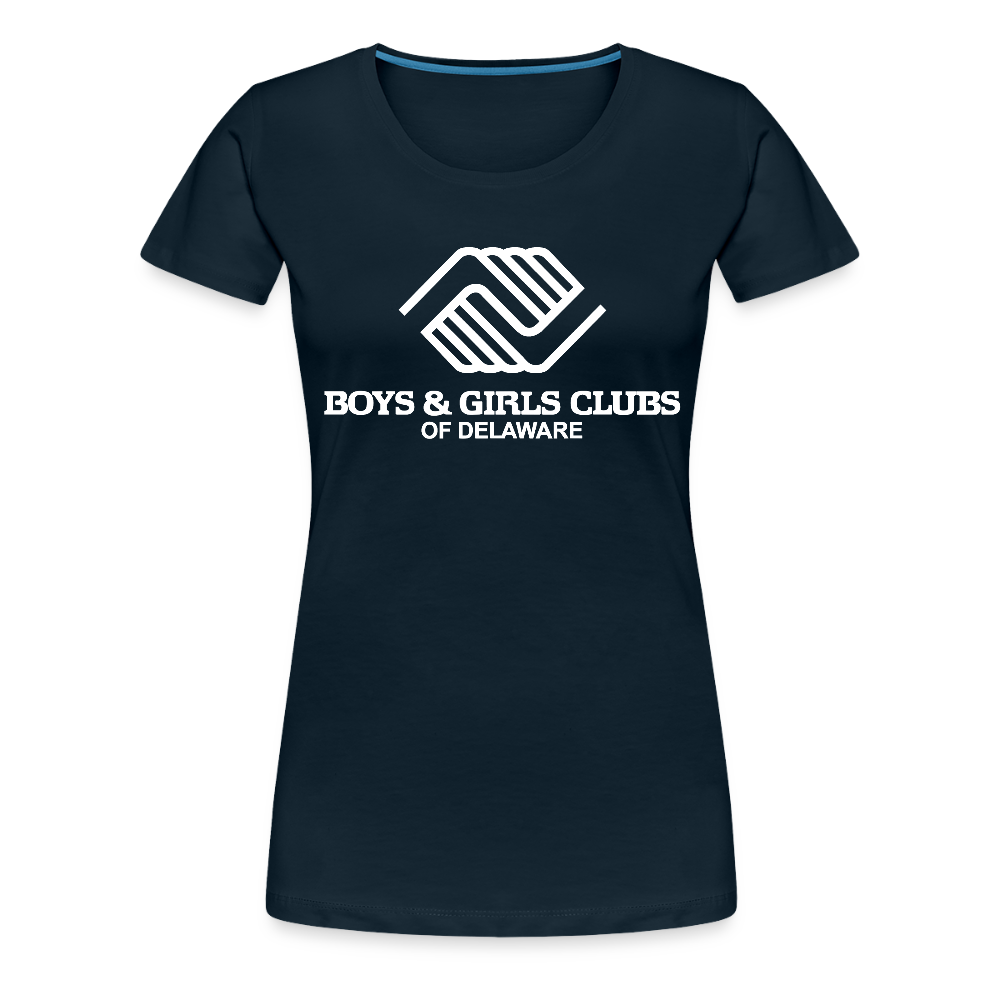 LOGO ONLY Women’s Premium T-Shirt - deep navy