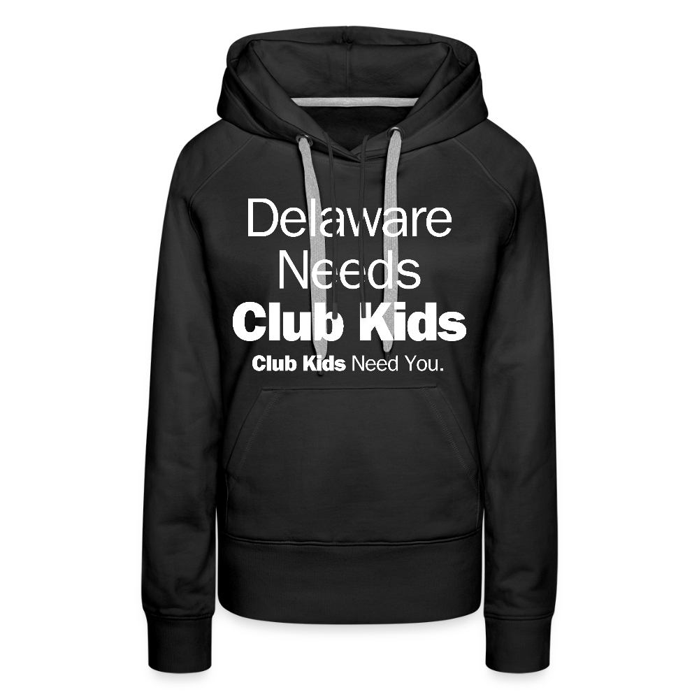 Delaware Needs Club Kids Women’s Premium Hoodie - black