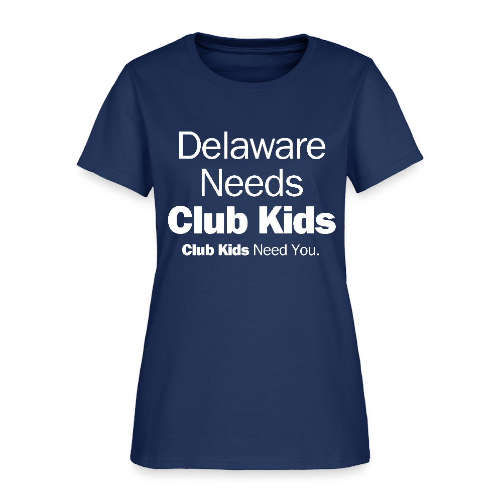 Delaware Needs Club Kids Women's T-Shirt -  blue dusk