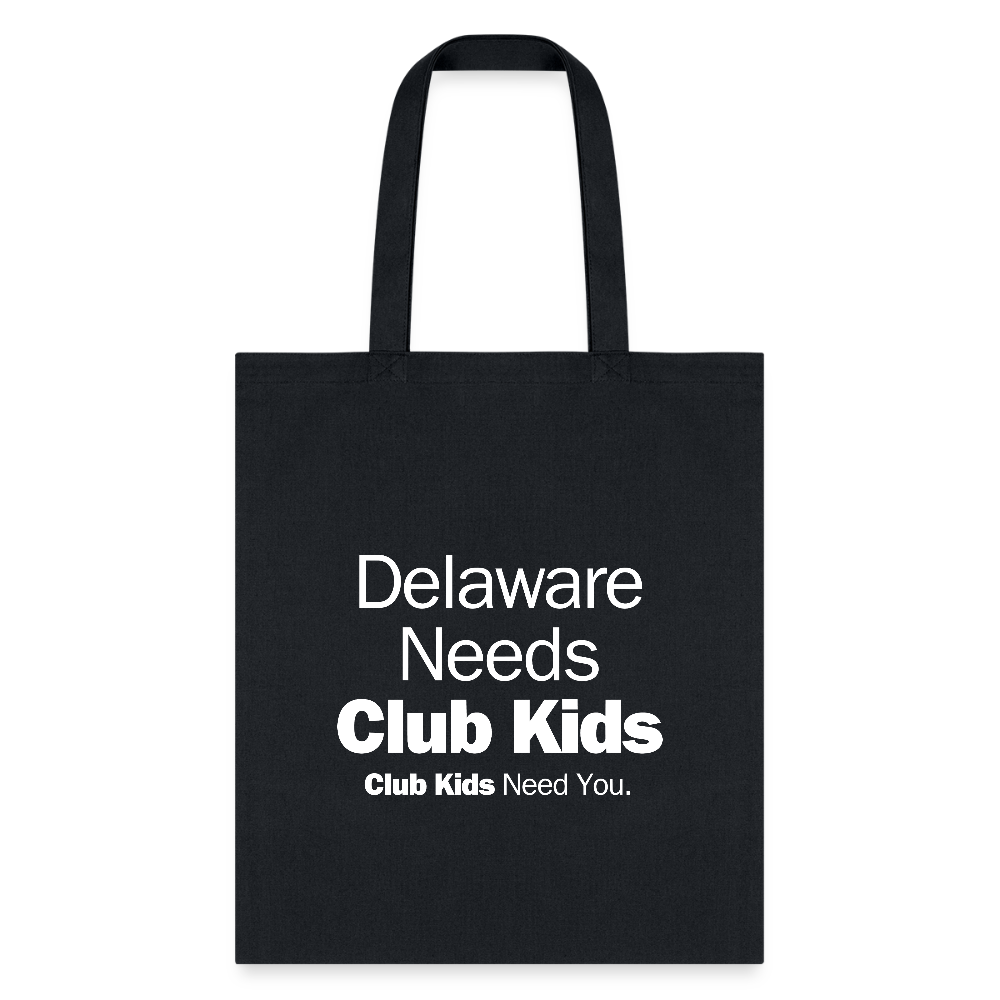 Delaware Needs Club Kids Tote Bag - black