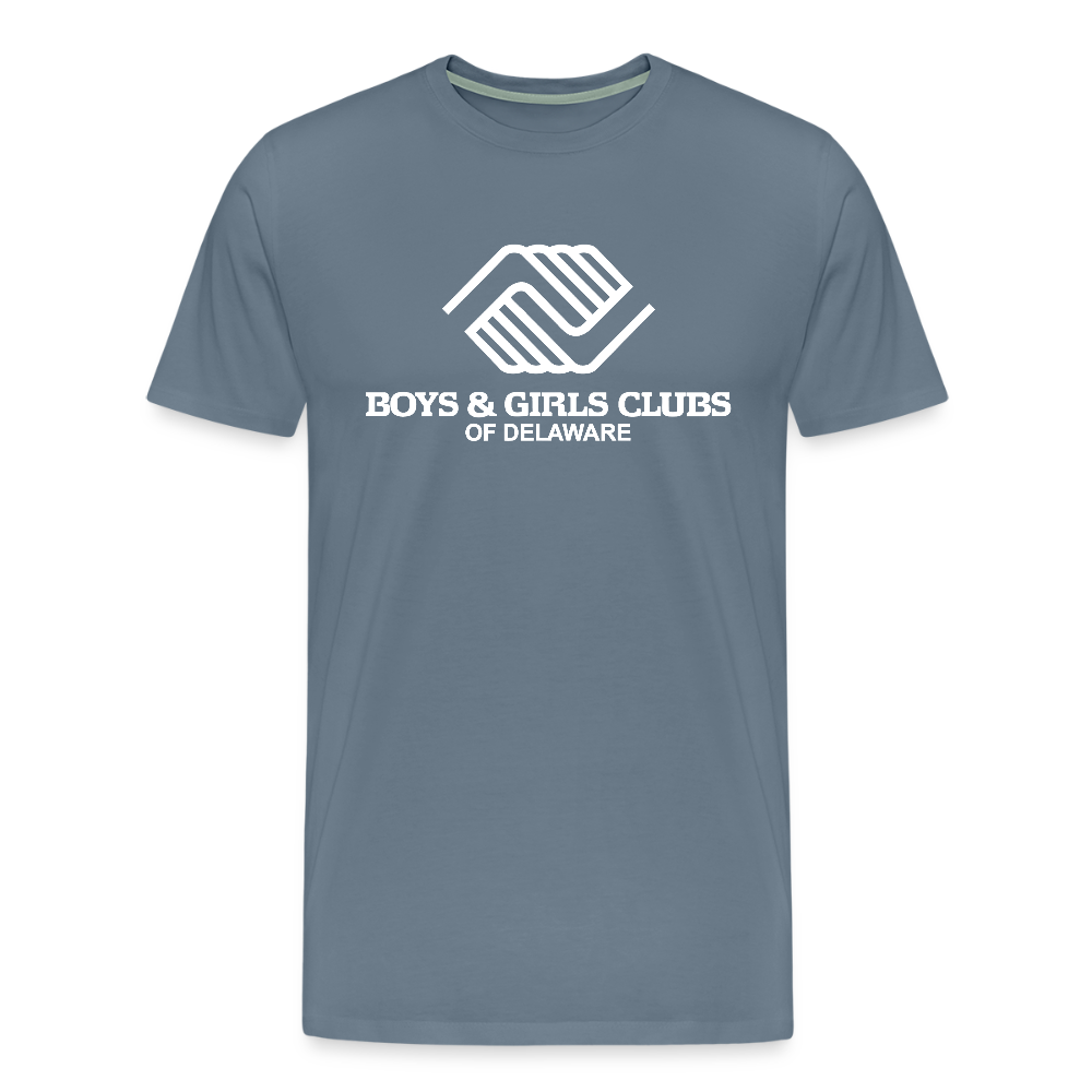 LOGO ONLY Men's Premium T-Shirt - steel blue