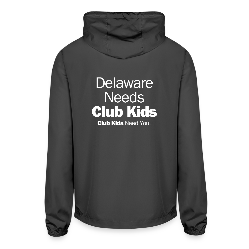 BGCDE Club Kids Need You Unisex Lightweight Windbreaker Jacket - graphite
