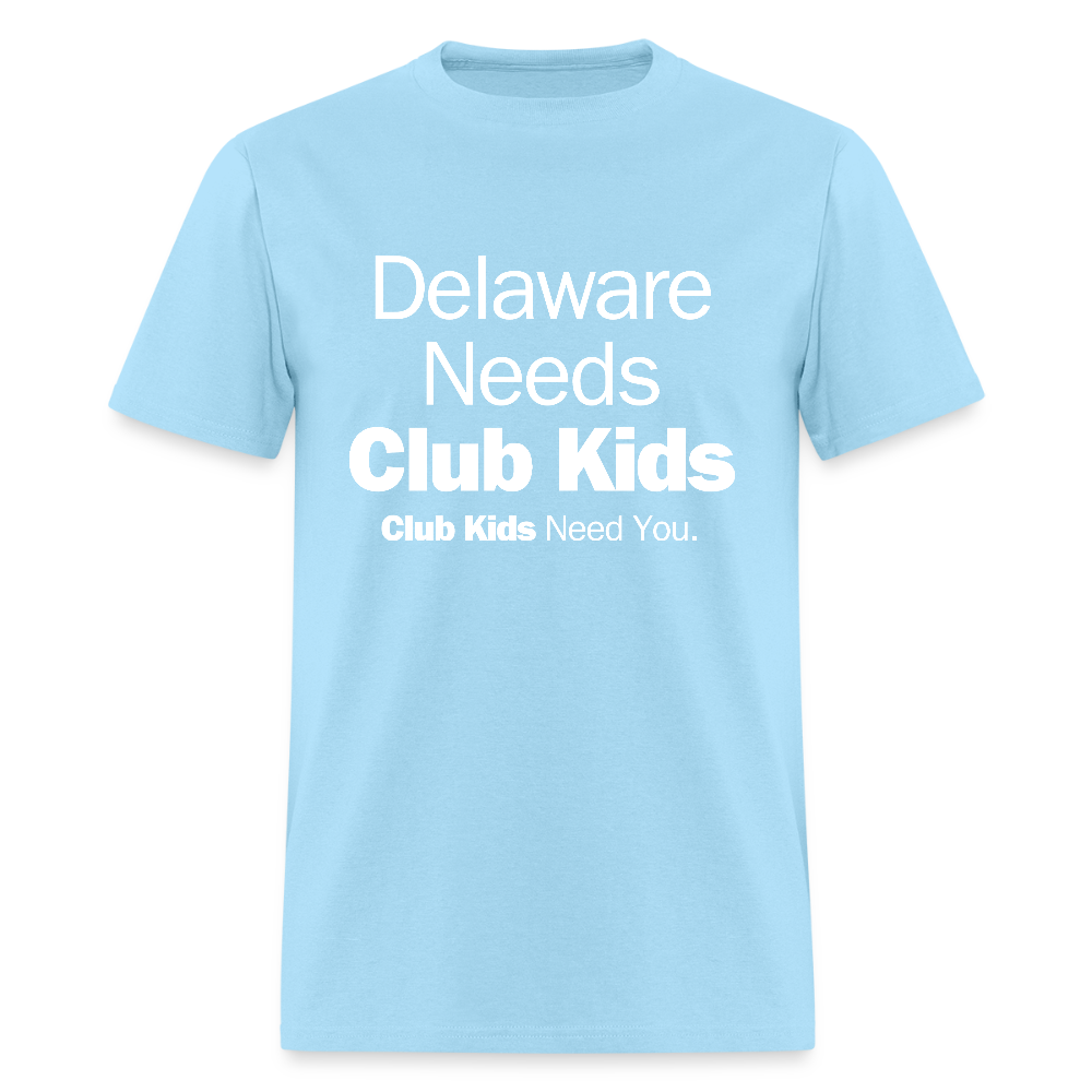 Delaware Needs Club Kids Men's T-Shirt | GILDAN 5000 - powder blue