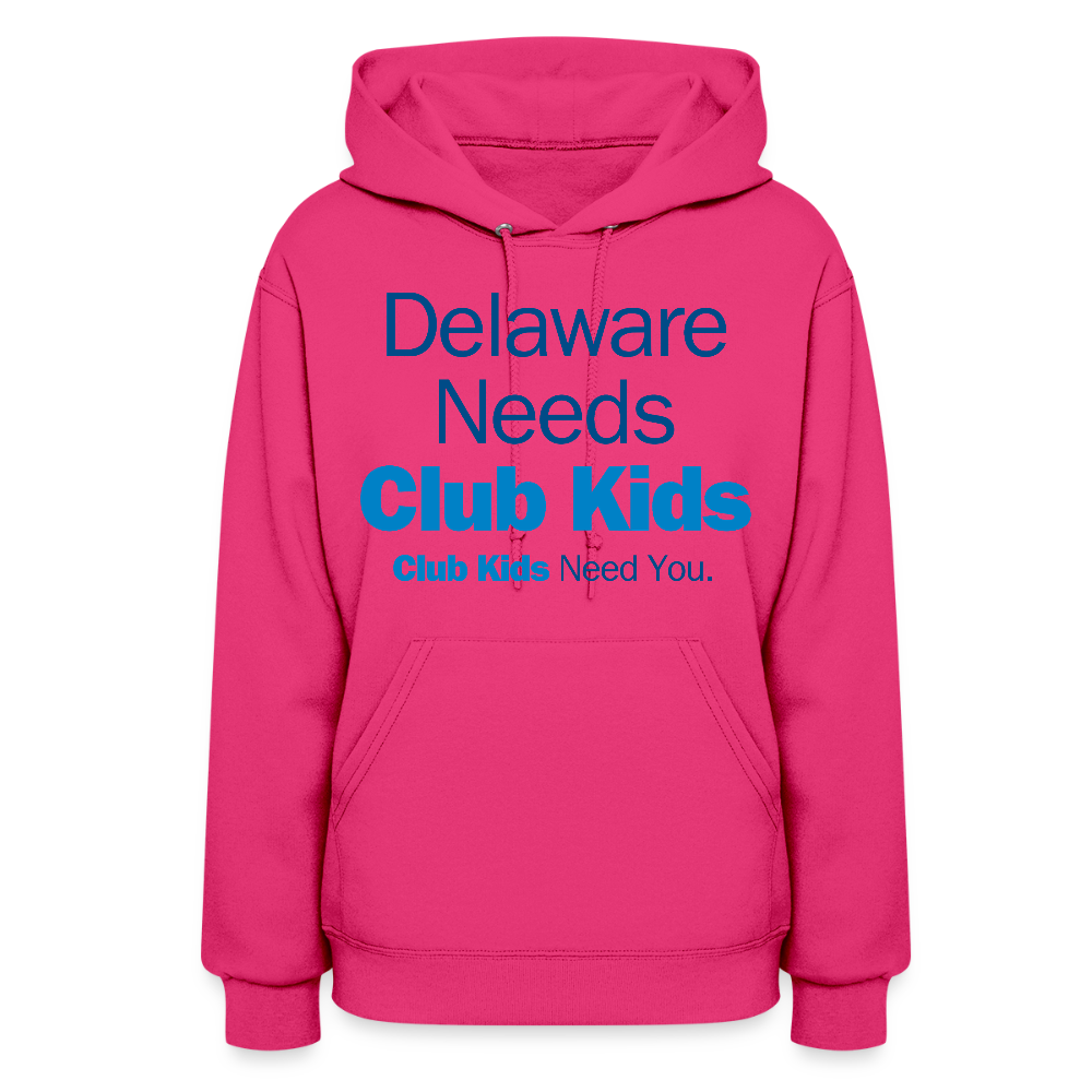 Delaware Needs Club Kids Women's Hoodie - fuchsia