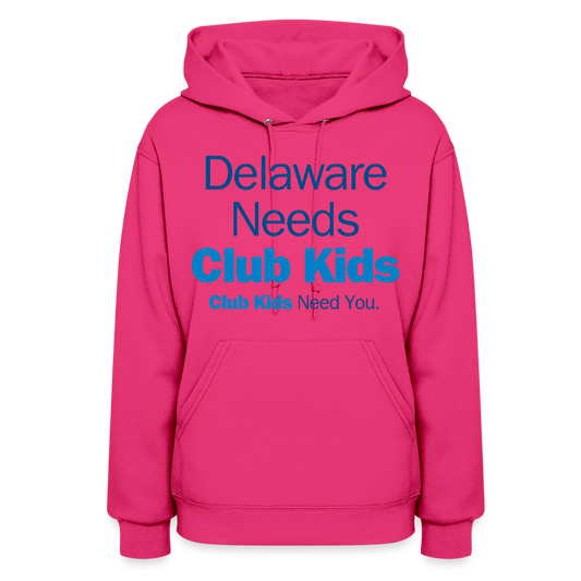 Delaware Needs Club Kids Women's Hoodie - fuchsia