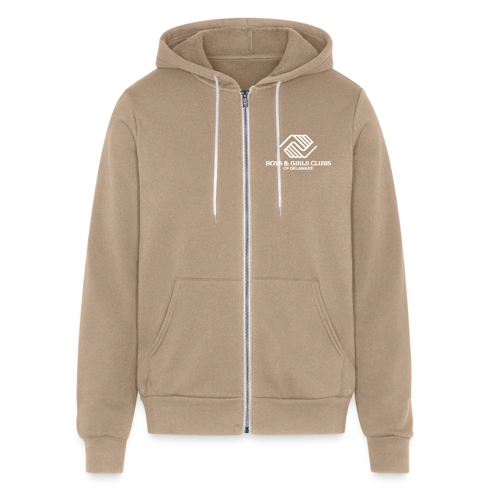 BGCDE Club Kids Need You Unisex Full Zip Hoodie - tan
