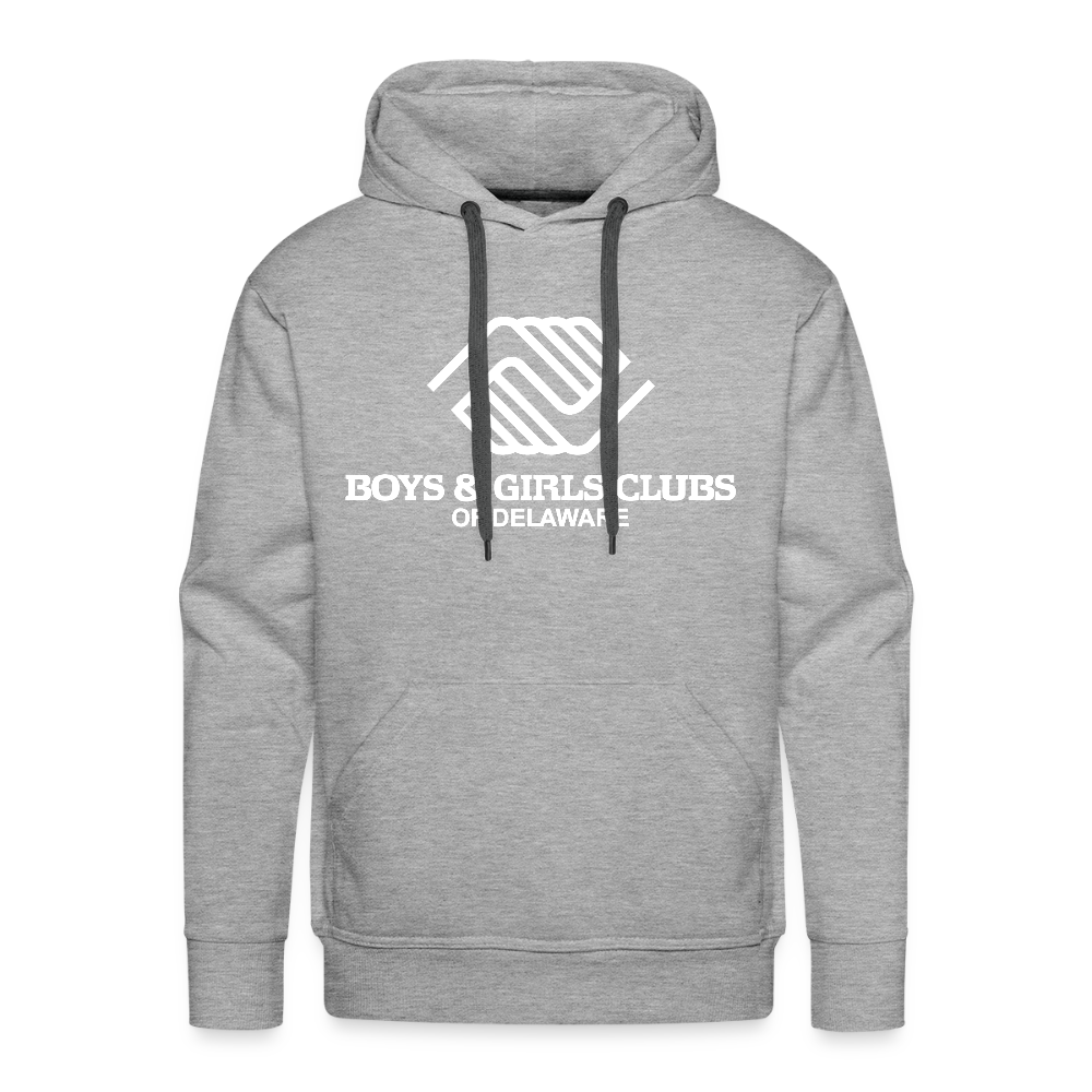 LOGO ONLY Men’s Premium Hoodie - heather grey
