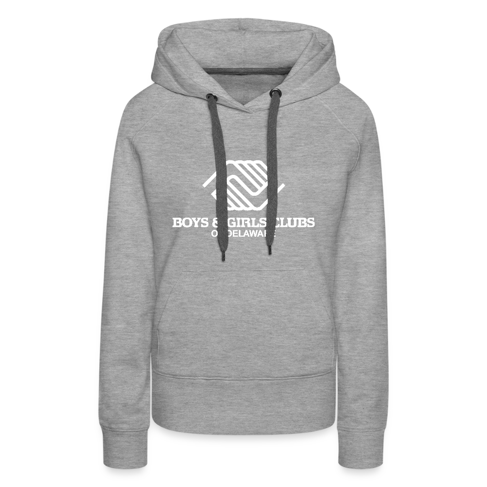 LOGO ONLY Women’s Premium Hoodie - heather grey