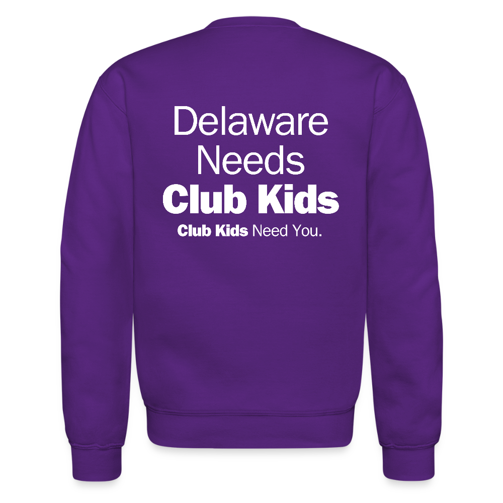 BGCDE Club Kids Need You Crewneck Sweatshirt - purple