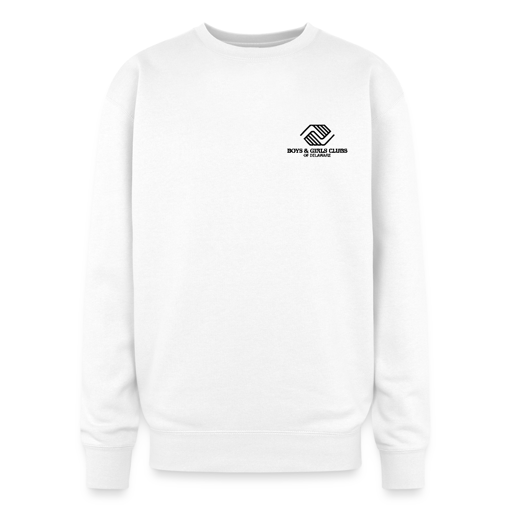LOGO ONLY Oversized Crewneck Sweatshirt - white