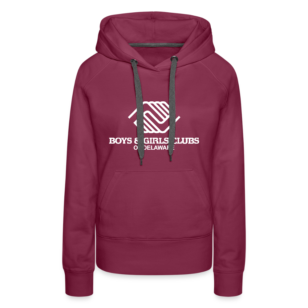 LOGO ONLY Women’s Premium Hoodie - burgundy