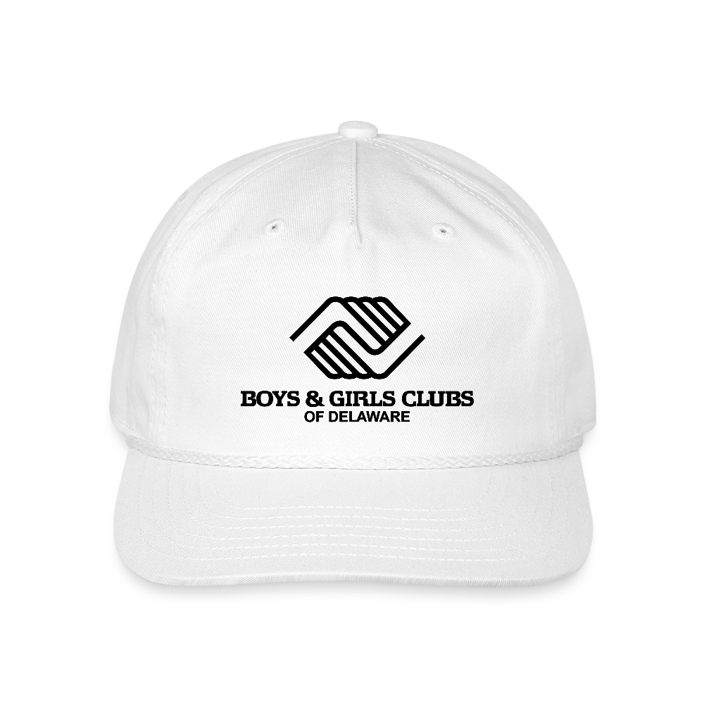 LOGO ONLY Vintage Washed Rope Cap - white