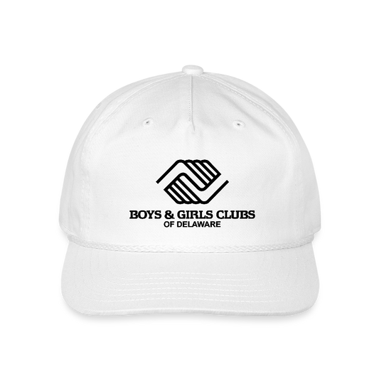 LOGO ONLY Vintage Washed Rope Cap - white