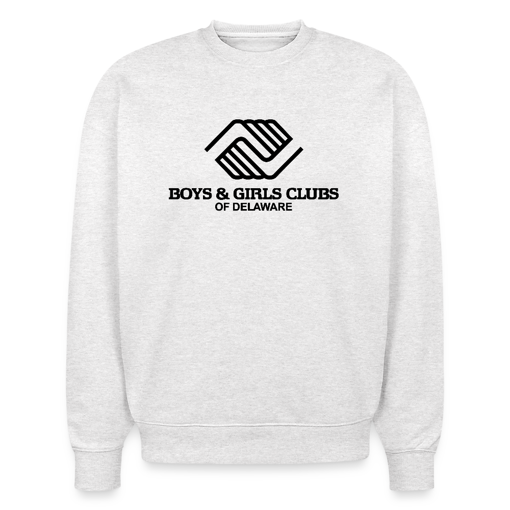 LOGO ONLY Stanley/Stella Radder Unisex Oversized Organic Sweatshirt - cool heather grey
