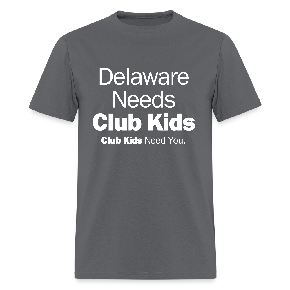 Delaware Needs Club Kids Men's T-Shirt | GILDAN 5000 - charcoal