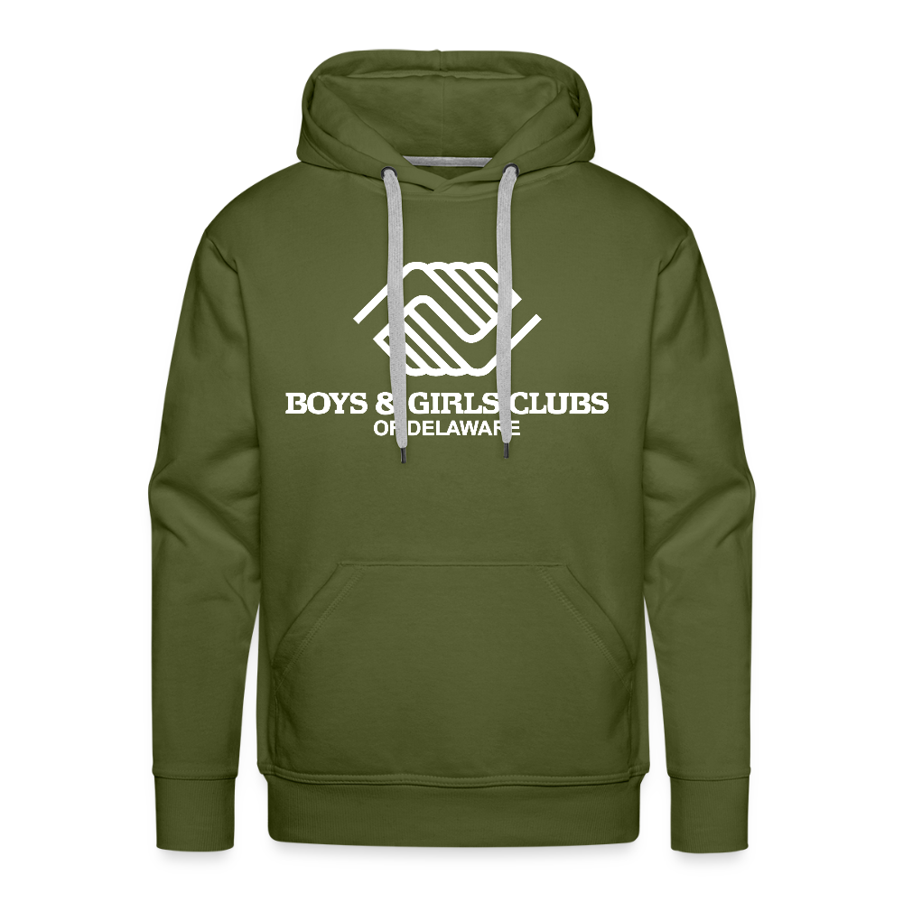 LOGO ONLY Men’s Premium Hoodie - olive green