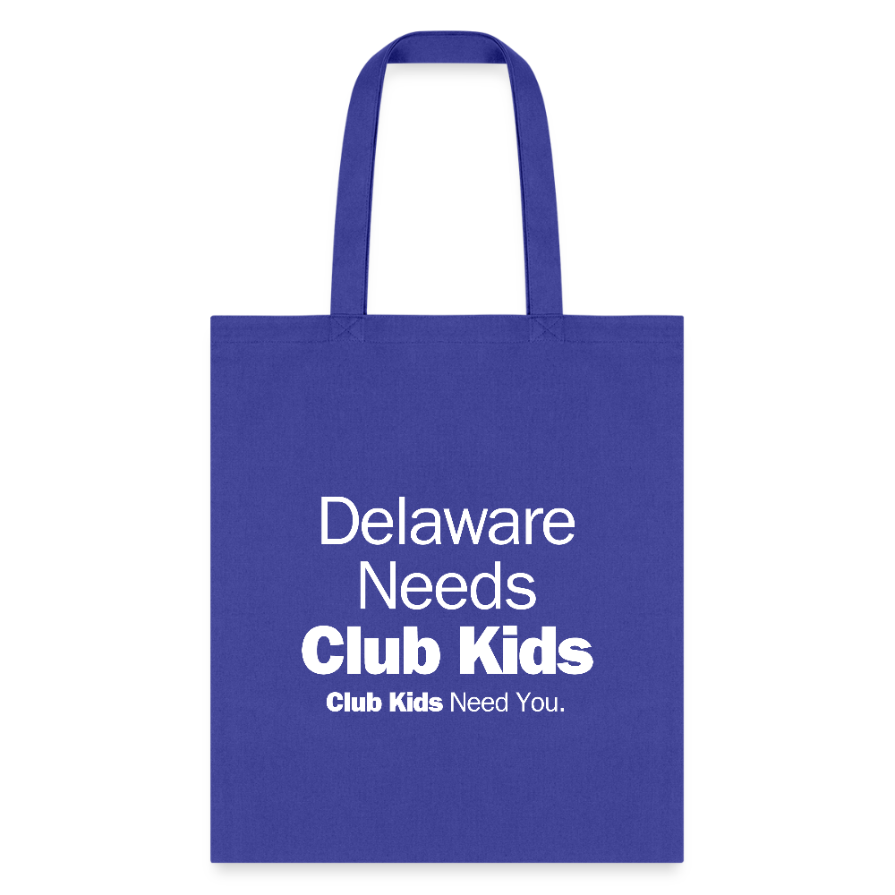 Delaware Needs Club Kids Tote Bag - royal blue