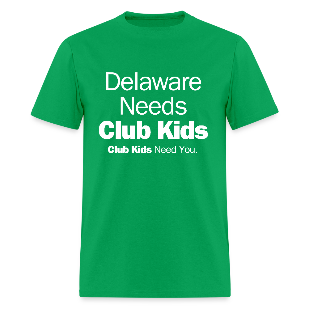 Delaware Needs Club Kids Men's T-Shirt | GILDAN 5000 - bright green