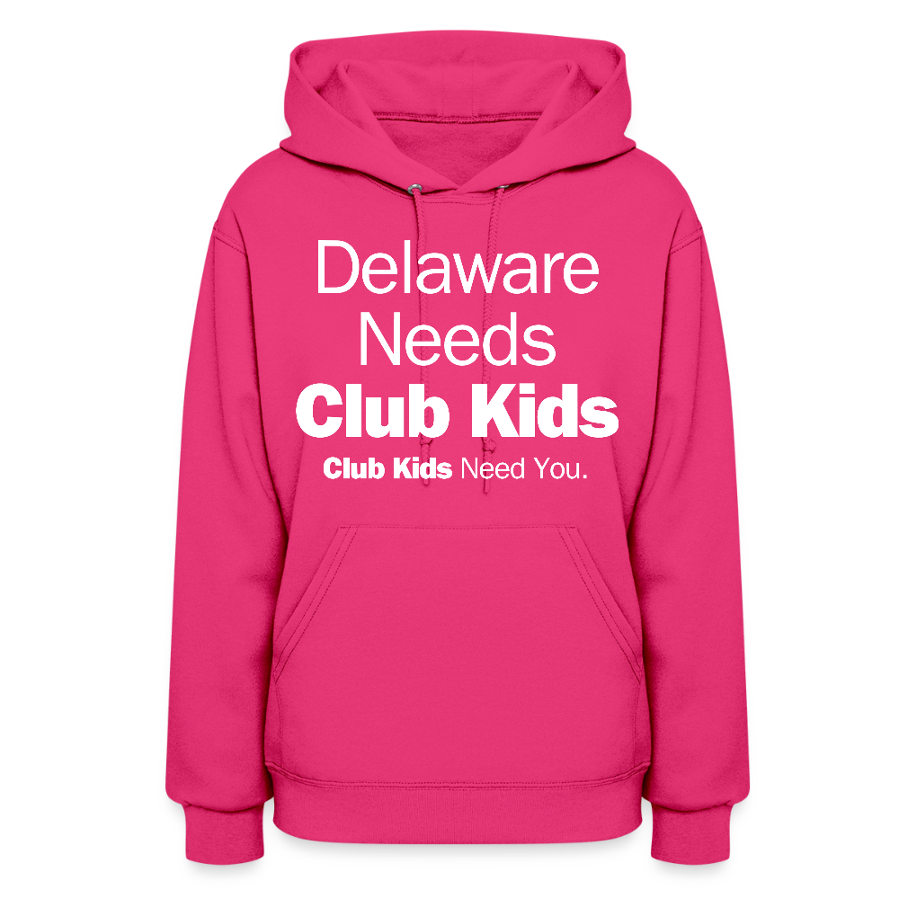 Delaware Needs Club Kids Women's Hoodie - fuchsia