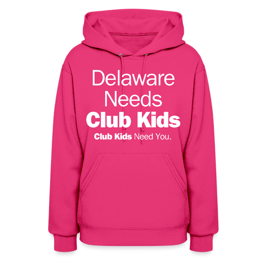 Delaware Needs Club Kids Women's Hoodie - fuchsia