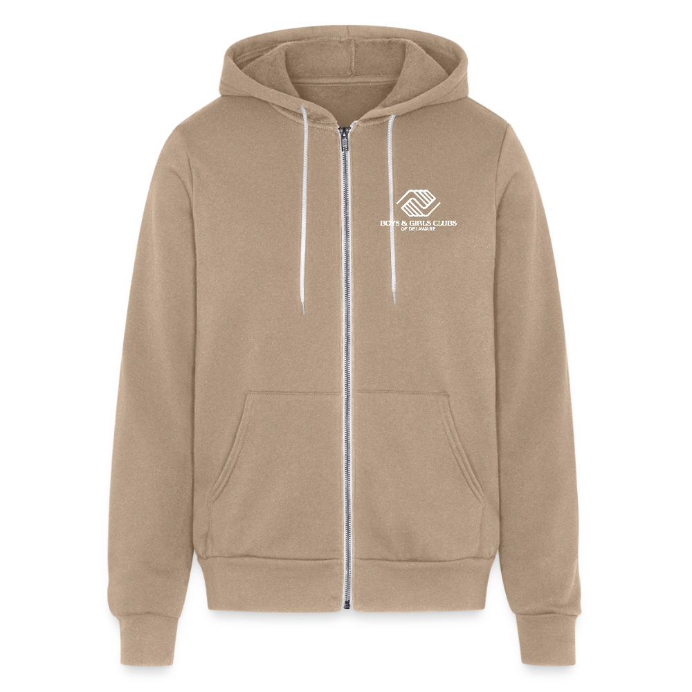 LOGO ONLY Unisex Full Zip Hoodie - tan
