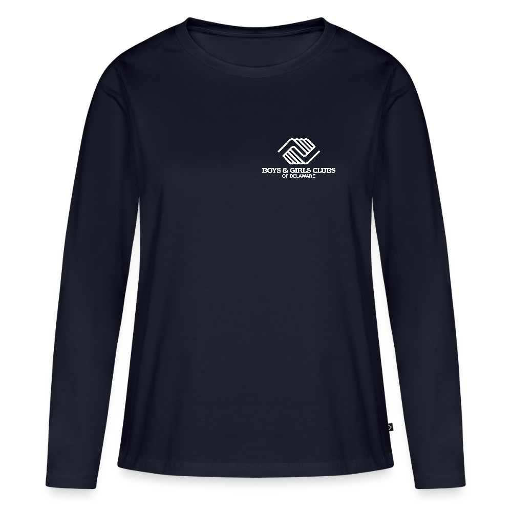LOGO ONLY Women's Premium Long Sleeve T-Shirt - navy