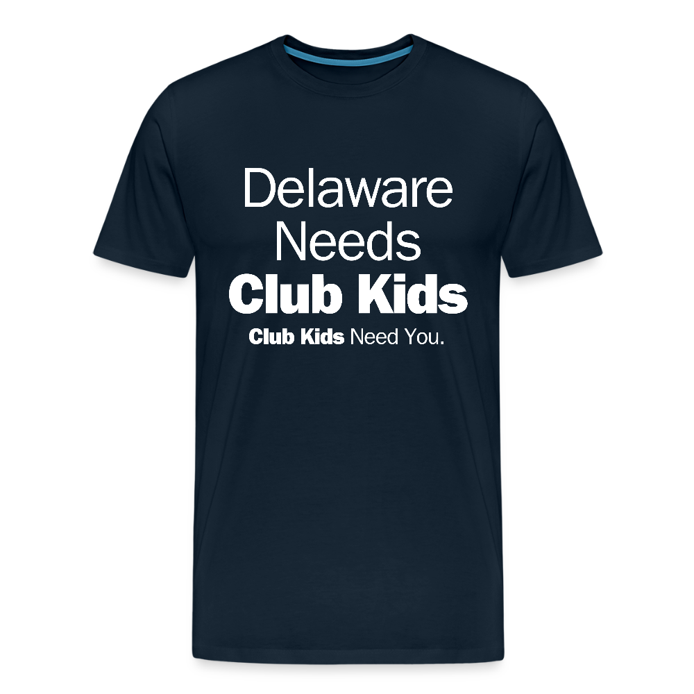 Delaware Needs Club Kids Men's Premium T-Shirt - deep navy