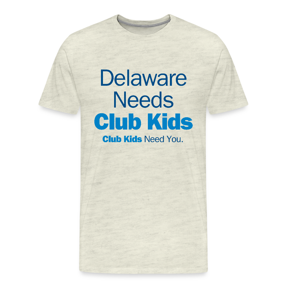 Delaware Needs Club Kids Men's Premium T-Shirt - heather oatmeal