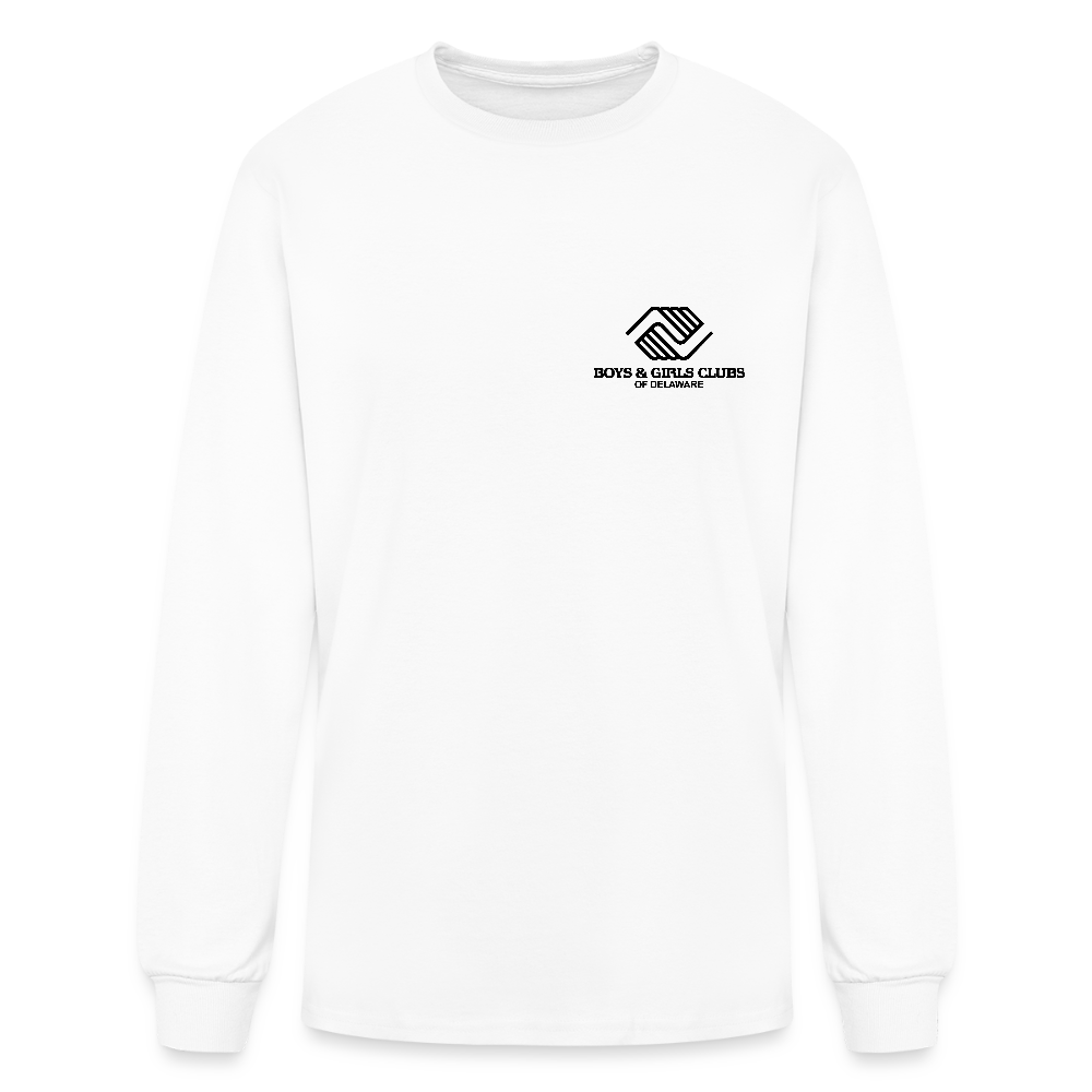 LOGO ONLY Men's Long Sleeve T-Shirt - white