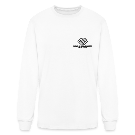 LOGO ONLY Men's Long Sleeve T-Shirt - white