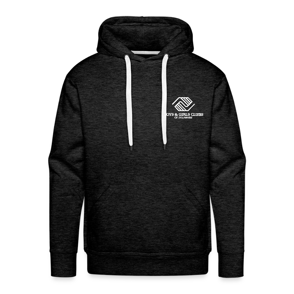 LOGO ONLY Men’s Premium Hoodie - charcoal grey