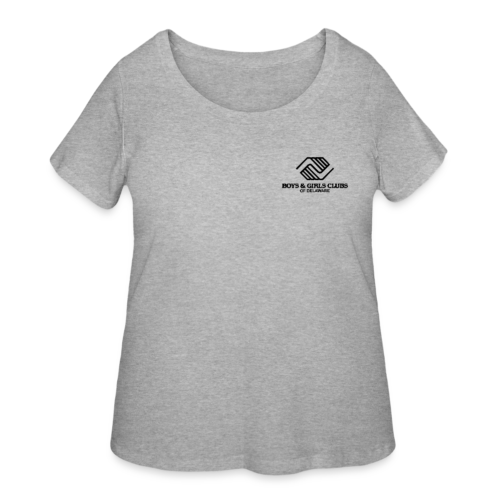 LOGO ONLY Women’s Curvy T-Shirt - heather gray