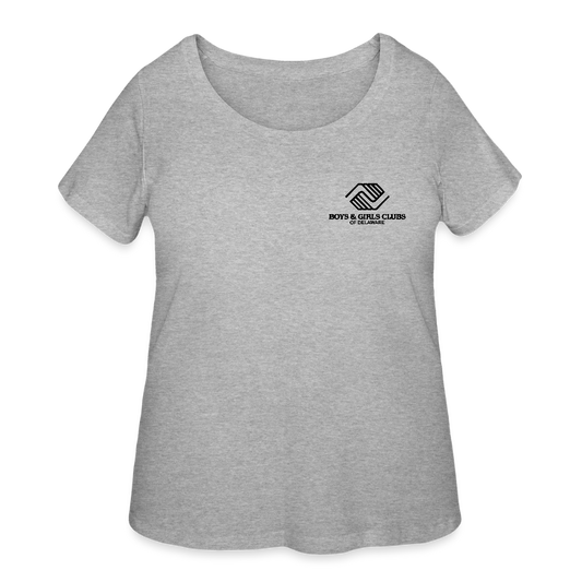 LOGO ONLY Women’s Curvy T-Shirt - heather gray