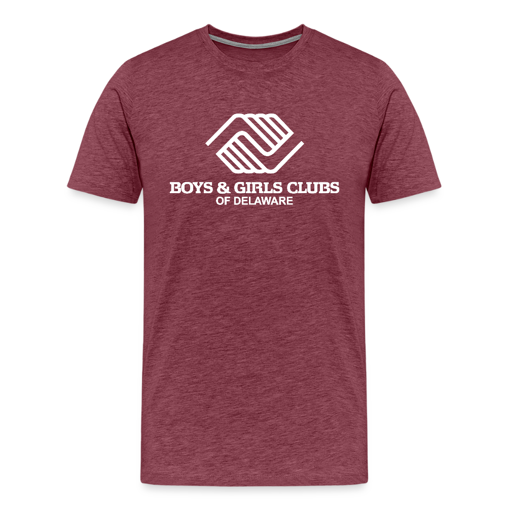 LOGO ONLY Men's Premium T-Shirt - heather burgundy
