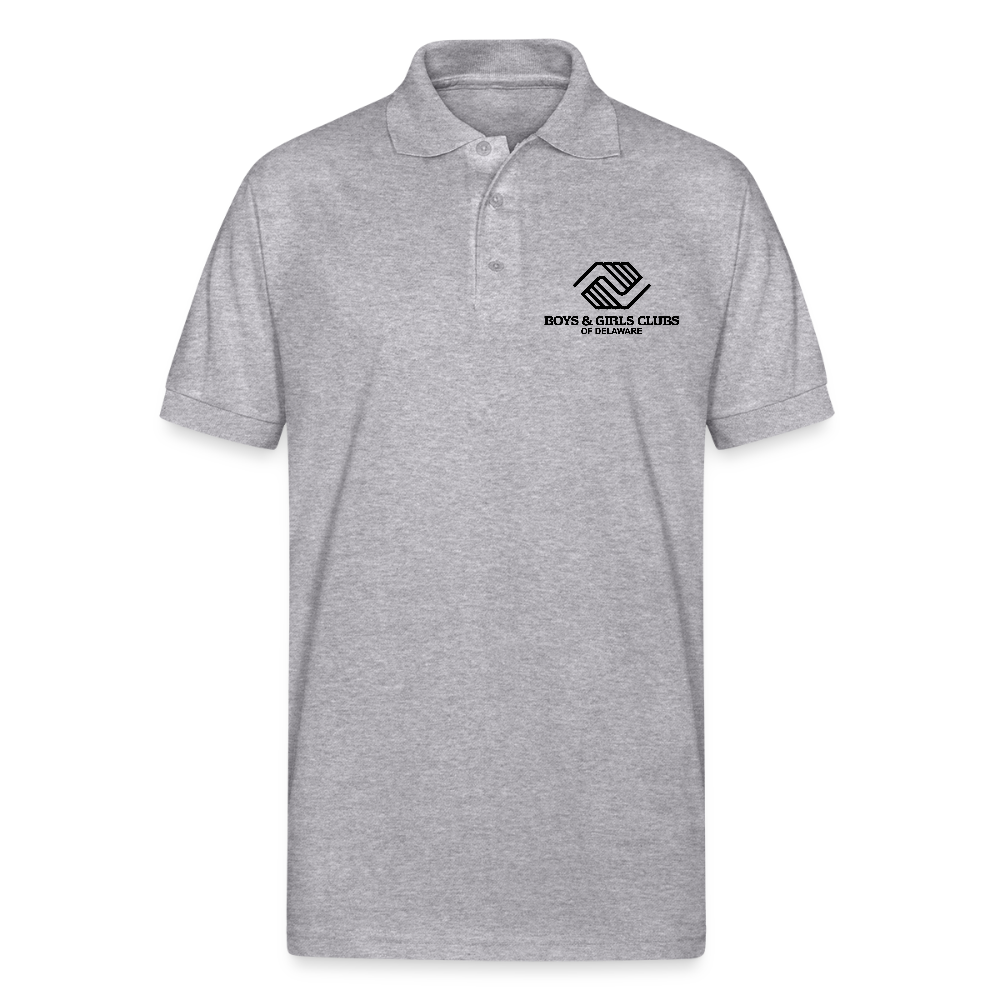LOGO ONLY Gildan Unisex 50/50 Jersey Polo - heather gray